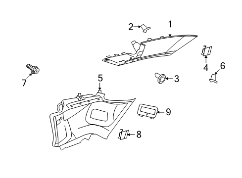 2009 Ford Focus Cover - Seat Belt Retractor Diagram for 8S4Z-54613C47-AB