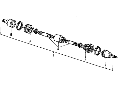 1995 Ford Taurus Shaft Front Axle Diagram for F5DZ3B437B