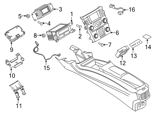 2018 Ford Fusion A/C & Heater Control Units Diagram 2 - Thumbnail