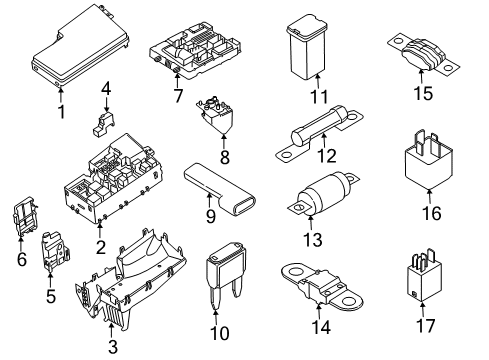 2018 Ford C-Max Junction Box Assembly Diagram for AV6Z-14A034-A