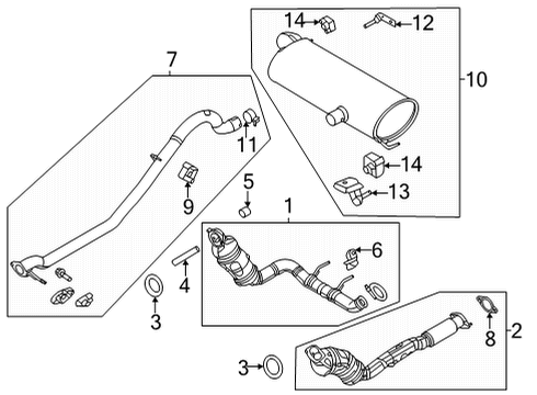 2022 Ford Bronco Exhaust Components Diagram