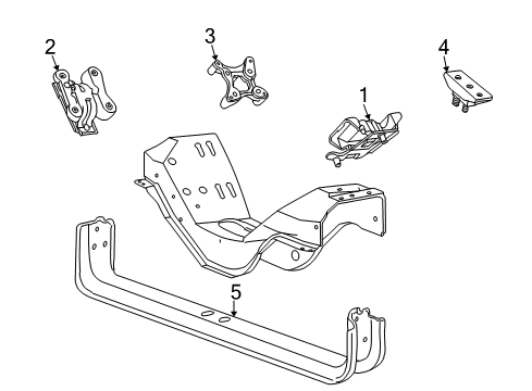 2004 Ford Excursion Bracket Diagram for 4C7Z-6A023-AA