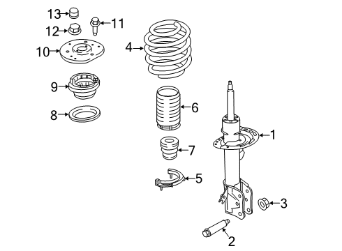 2023 Lincoln Nautilus Struts & Components - Front Diagram