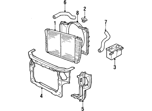 1987 Mercury Cougar Belts & Pulleys Diagram