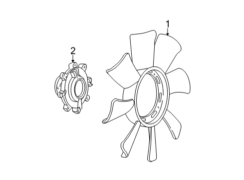 2001 Ford Ranger Cooling System, Radiator, Water Pump, Cooling Fan Diagram 2 - Thumbnail