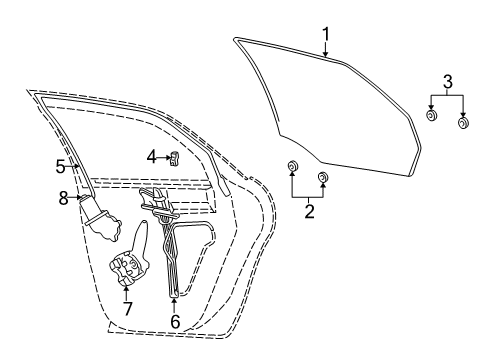 2000 Mercury Sable Rear Door Diagram 4 - Thumbnail