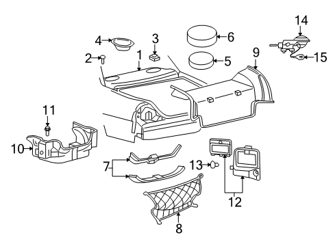 2007 Mercury Grand Marquis Interior Trim - Rear Body Diagram