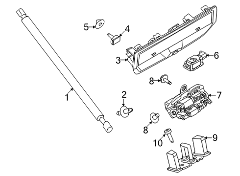 2023 Ford Bronco Sport Back Glass Diagram