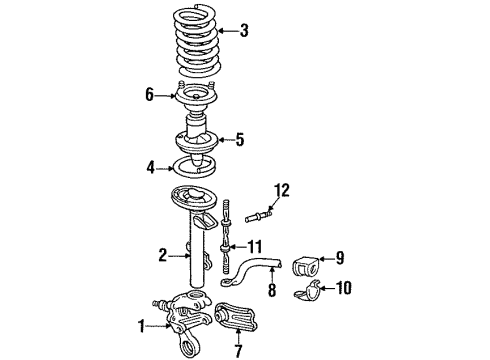 1995 Ford Taurus Spring Rear Diagram for F1DZ5560Z