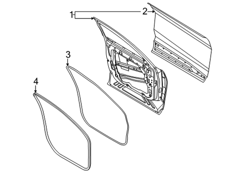 2021 Ford Mustang Mach-E Door & Components Diagram