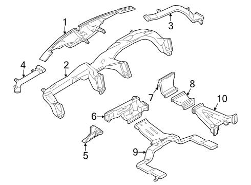 2023 Ford F-150 Lightning Ducts Diagram 1 - Thumbnail