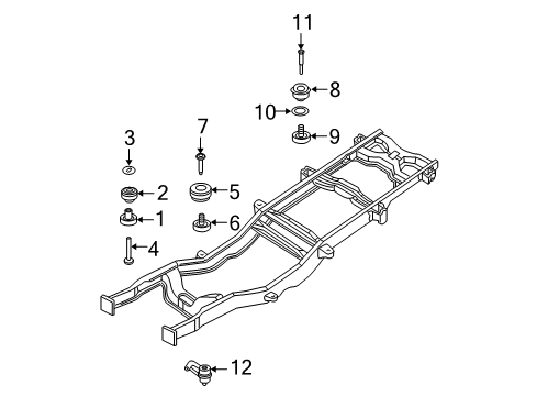 2001 Ford F-250 Super Duty Frame & Components Diagram