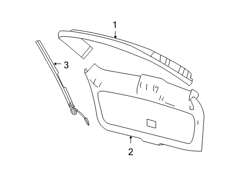 2008 Ford Edge Trim - Tailgate Diagram for AT4Z-7842906-AA