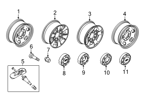 2013 Ford F-250 Super Duty Wheels Diagram 2 - Thumbnail