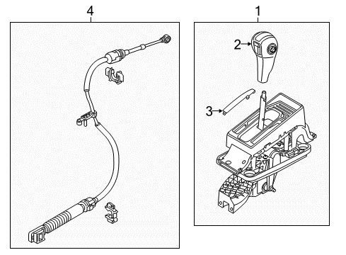 2014 Ford Mustang Handle Assembly Diagram for DR3Z-7213-BA