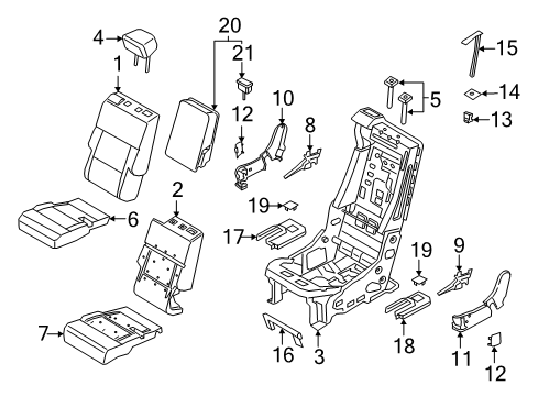 2023 Lincoln Aviator ARMREST ASY Diagram for MC5Z-7867112-AA