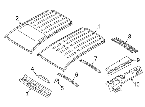 2018 Ford EcoSport Roof & Components Diagram