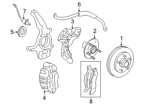 1997 Ford Expedition Front Brakes Diagram 2 - Thumbnail