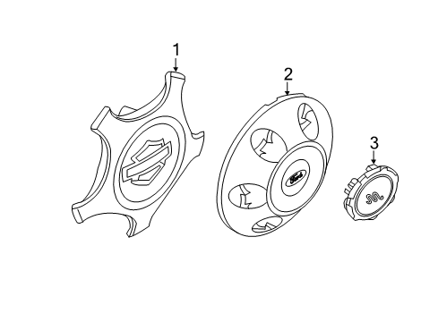 2012 Ford F-150 Wheels, Covers & Trim Diagram