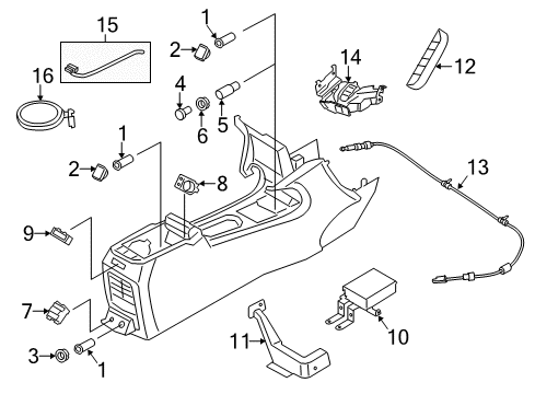 2017 Lincoln MKC Center Console Diagram 2 - Thumbnail