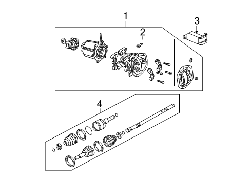 2007 Ford Escape Differential Assembly Diagram for 5L8Z-4026-AA