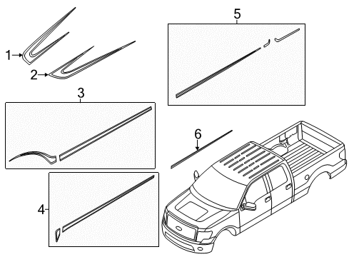 2012 Ford F-150 Stripe Tape Diagram