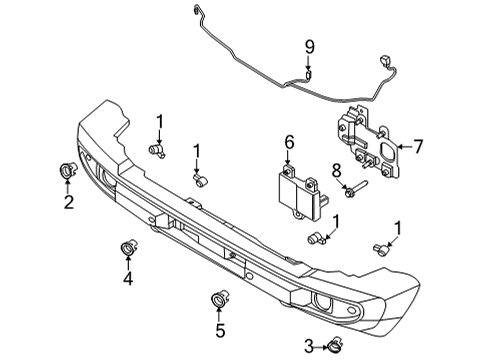 2021 Ford Bronco Parking Aid Diagram 3 - Thumbnail