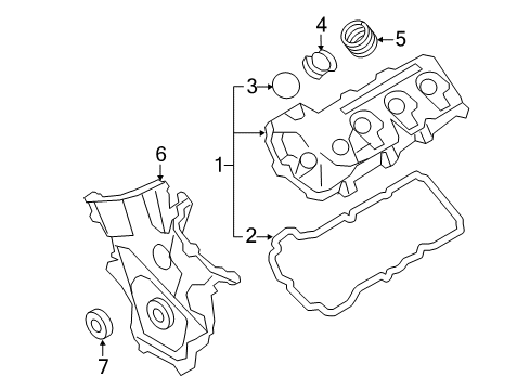 2015 Ford Edge Valve & Timing Covers Diagram