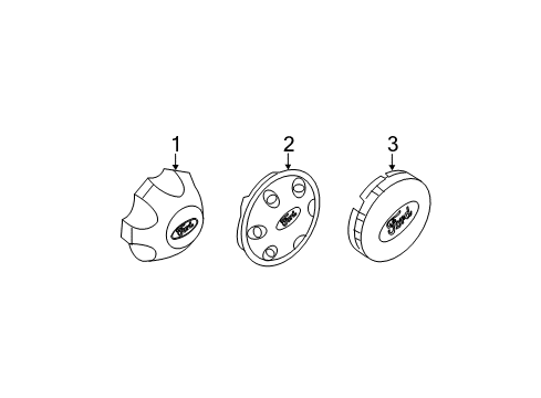 2009 Ford F-150 Wheel Covers & Trim Diagram