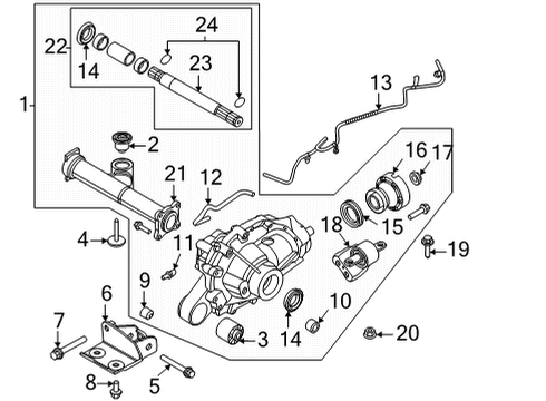 2022 Ford Bronco Carrier & Components - Front Diagram