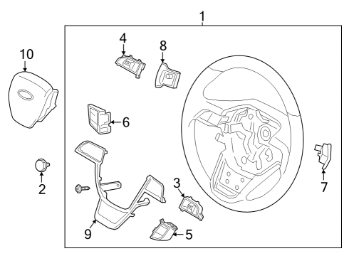 2023 Lincoln Navigator WHEEL ASY - STEERING Diagram for NL7Z-3600-AA