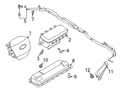 2021 Ford Explorer MODULE - AIR BAG Diagram for LB5Z-78043B13-BE