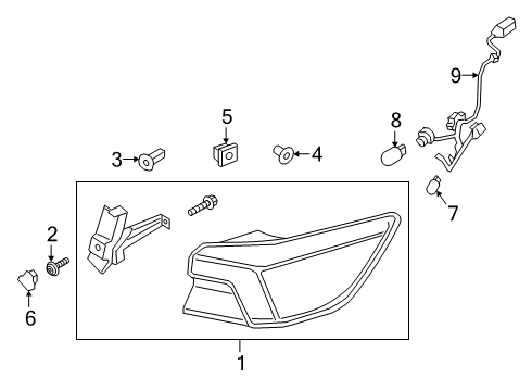 2022 Ford Escape Bulbs Diagram 4 - Thumbnail