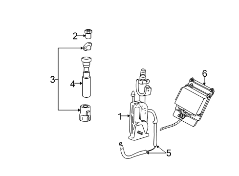 2004 Ford Taurus Aerial Assembly Diagram for XF1Z-18A984-AA