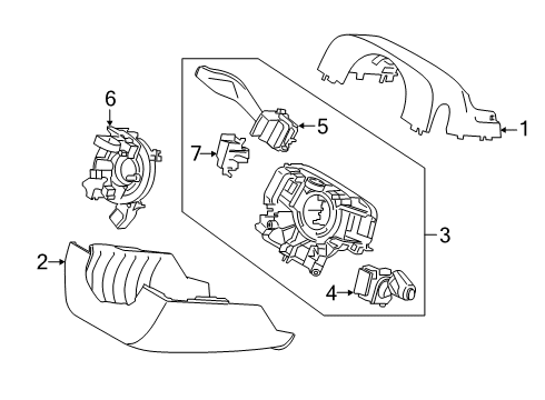 2019 Lincoln Nautilus SHROUD ASY - STEERING COLUMN Diagram for KA1Z-3530-CB