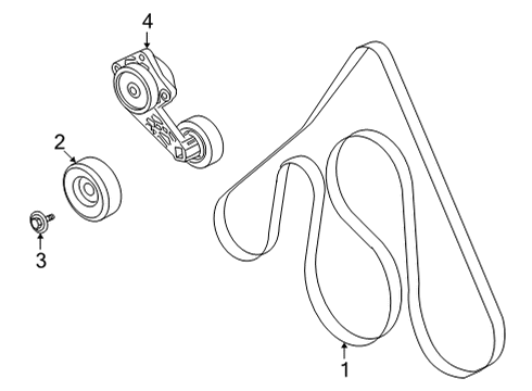 2019 Ford E-350 Super Duty Belts & Pulleys Diagram