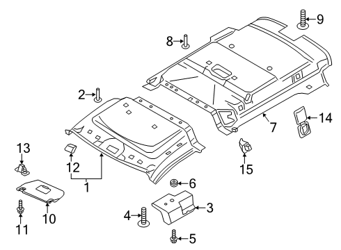 2019 Ford Transit Connect Interior Trim - Roof Diagram 6 - Thumbnail