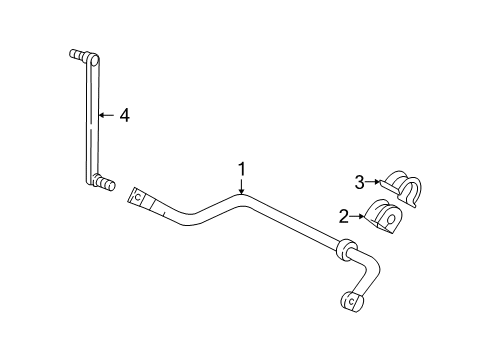 2007 Ford Freestar Stabilizer Bar & Components - Front Diagram