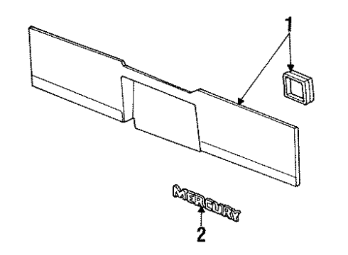 1997 Mercury Cougar Rear Reflector Diagram