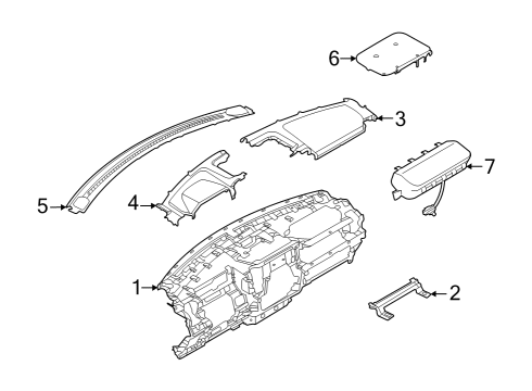 2023 Ford F-150 Lightning Instrument Panel Components Diagram 3 - Thumbnail