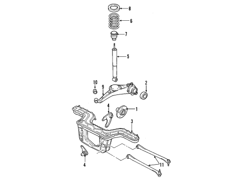 2008 Ford Escape Rear Suspension, Suspension Components Diagram