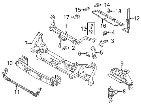 2011 Ford Transit Connect Radiator Support Diagram