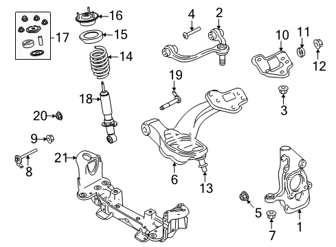 2009 Lincoln Town Car Steering Knuckle Diagram for 5W1Z-3K185-A