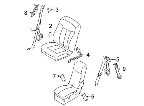 2011 Ford F-150 Seat Belt Diagram 3 - Thumbnail