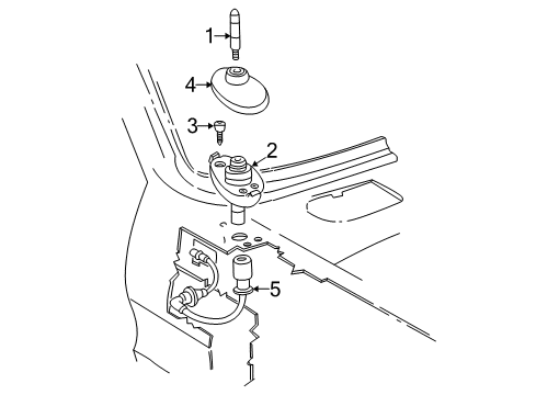 1995 Ford E-350 Econoline Antenna & Radio Diagram