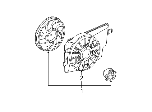 2002 Ford Mustang Cooling System, Radiator, Water Pump, Cooling Fan Diagram 1 - Thumbnail