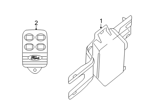 2008 Ford Crown Victoria Keyless Entry Components Diagram 1 - Thumbnail