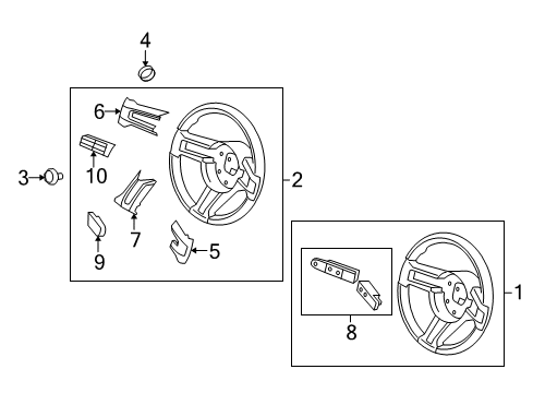 2010 Ford Mustang Cover Diagram for AR3Z-3D758-A