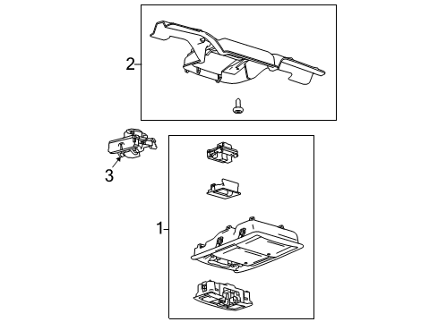 2009 Ford F-150 Console Assembly - Overhead Diagram for 9L3Z-18519A70-CA