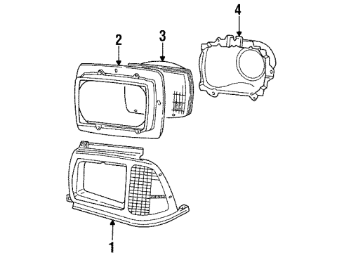 1986 Ford Aerostar Headlamps Diagram